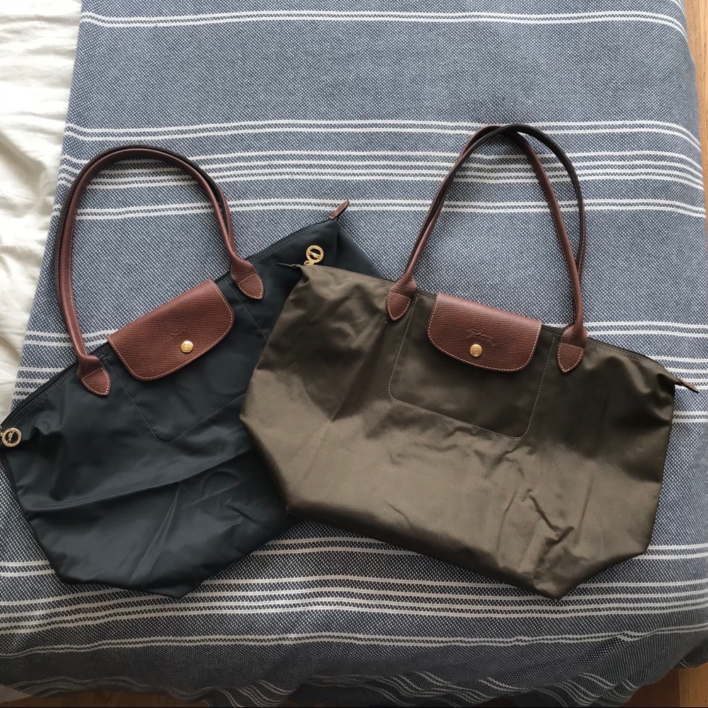 Pair of Longchamp Le Pliage bags